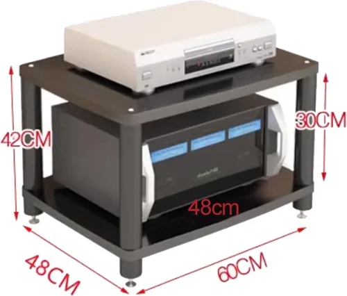 Miniatura 2 de Soporte para medios de audio y video, soporte de TV para juegos y estante estéreo, torre de audio, soporte para reproductor de grabaciones, pequeño