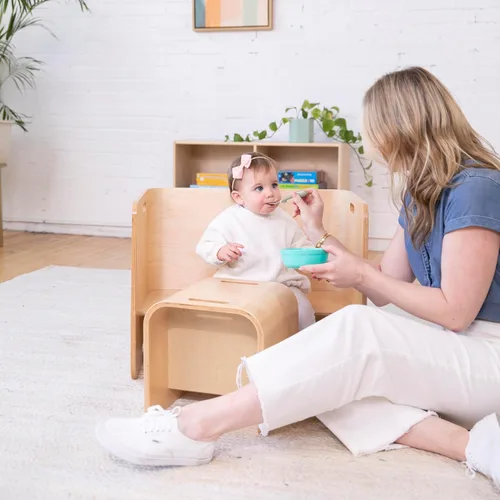 Miniatura 7 de ECR4Kids My First Meal Pal Cucharas de acero inoxidable, cubiertos para niños pequeños, blanco, gris claro, paquete de 3