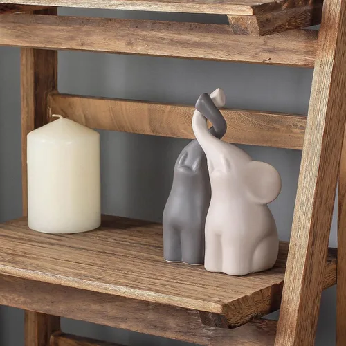 Miniatura 2 de OwMell Juego de 2 figuras de estatua de elefante amoroso, soporte de anillo de elefante de 6 pulgadas, regalos para parejas, decoración de la suerte
