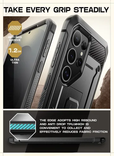 Miniatura 8 de SUPCASE Funda para Samsung Galaxy S25 Ultra de 6.9 pulgadas con soporte (Unicorn Beetle Pro)