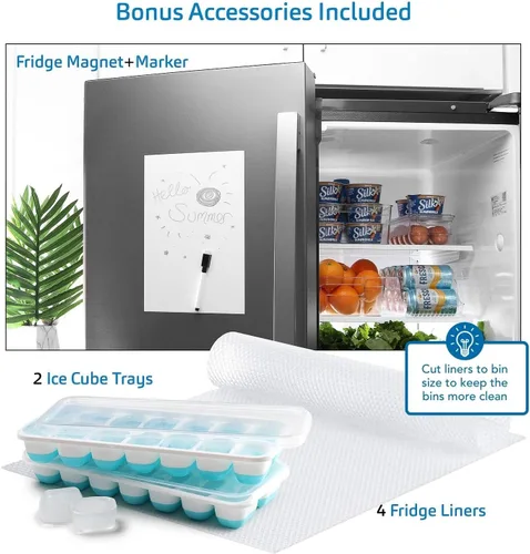 Miniatura 7 de Organizador de nevera - 8 piezas de contenedores organizadores de refrigerador - Organización y almacenamiento de despensa para nevera