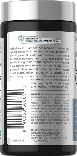 Miniatura 3 de Horbäach Orotato de litio 130 mg 180 cápsulas Sin OMG, sin gluten, vegano 5 mg de litio elemental biodisponible
