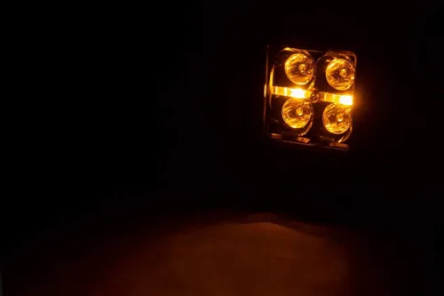 Miniatura 2 de Rough Country 2" Serie Negra Luces LED Cúbicas Cuadradas DRL Ámbar - 70903BLKDRLA