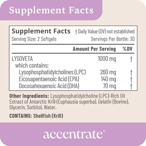 Miniatura 5 de Omega 110 con LYSOVETA LPC Suplementos EPA y DHA para la salud del cerebro y la retina Enfoque, atención, memoria, estado de ánimo y visión 6