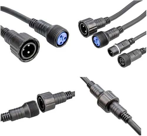 Miniatura 7 de Cable de alimentación impermeable, 3 pines 13AWG 2.5mm2, conector impermeable, cable de extensión de alimentación, 3.3 ft 3.2 pies IP65 par luz al
