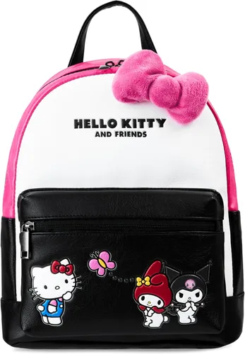 Miniatura 8 de Hello Kitty Sanrio Mochila para Adolescentes Mujeres Kawaii Mochila de Día de Cuero Sintético, Mochila, Mochilas para Viajes, Regalos para Mujeres