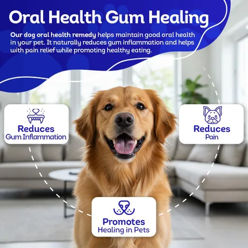 Miniatura 4 de HA4E - Suplemento de salud oral para perros - Alivia la inflamación, alivia el dolor y combate la enfermedad de las encías - Natural, sin OMG
