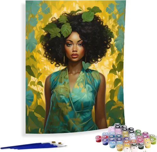 Miniatura 10 de Diymood Pintura por números para adultos, gatos, pintura al óleo, pintura acrílica abstracta por números, kits para adultos principiantes