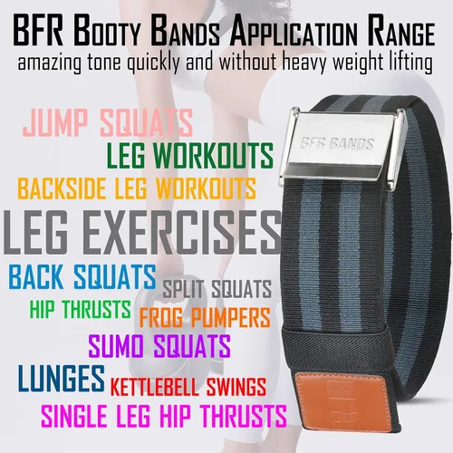 Miniatura 5 de BFR Bands Bandas de restricción de flujo sanguíneo, bandas de glúteos de 2 pulgadas para entrenamiento de glúteos, piernas y muslos, bandas