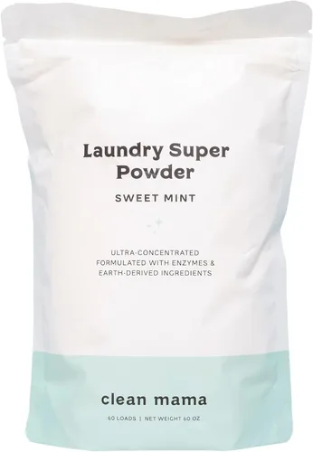 Miniatura 9 de Clean Mama Detergente en polvo para ropa sucia, detergente en polvo extra fuerte, detergente natural para ropa para pieles sensibles, alimentado por