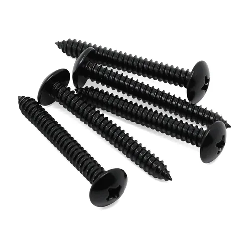 Miniatura 6 de Tornillos para madera con cabeza de truss de 1-1/2 pulgadas, tornillos autorroscantes, acero inoxidable 18-8 (304), acabado negro, 25