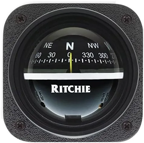 Ritchie V-537 Explorer Compass - Montaje de mamparo - esfera negra