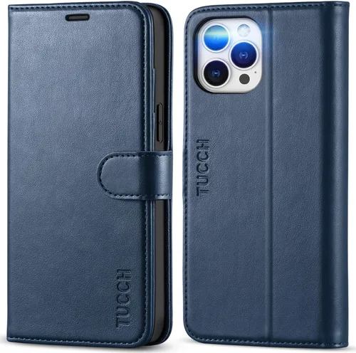 Miniatura 11 de TUCCH Funda tipo cartera compatible con iPhone 12 Pro Max 5G de 6.7 pulgadas, con ranura para tarjetas de piel sintética