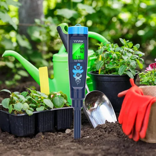 Miniatura 6 de Probador digital de pH para suelo, kit de prueba de pH del suelo para plantas en macetas de interior, medidor de pH profesional para suelo y agua