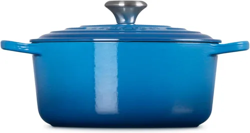 Miniatura 4 de Le Creuset Horno holandés redondo de hierro fundido esmaltado, 4.5 cuartos de galón, Marsella Marseille
