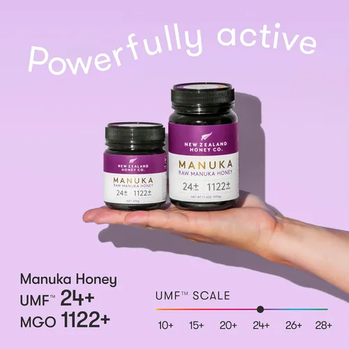 Miniatura 5 de New Zealand Honey Co. Miel de manuka cruda UMF 24+ / MGO 1122+ Certificado UMF 17.6oz Miel cruda pura