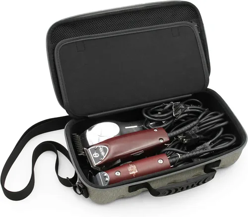 CASEMATIX Estuche para cortapelos con capacidad para tres cortadoras eléctricas, timbres de pelo, recortadoras, rematadores en T, estuche de viaje