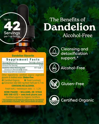 Miniatura 2 de Herb Pharm Certificado Orgánico Sin Alcohol Raíz de Valeriana Glycerita para un sueño reparador - 1 onza, GLDAND01, 1 Ounce, 1, 1