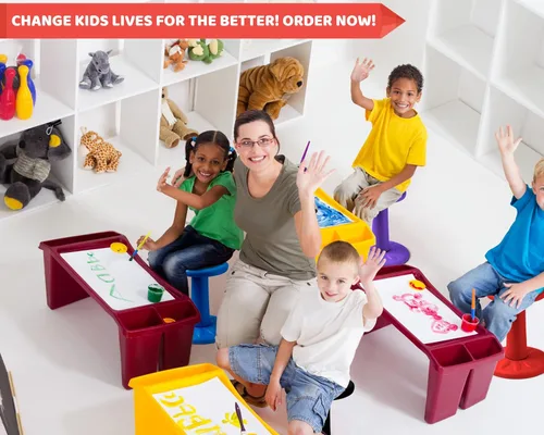 Miniatura 6 de Studico ActiveChairs Taburete Tambaleante para Niños, Asiento Flexible para Aula Mejora la Concentración, Postura y Ayuda con TDAH/TDA. Saca