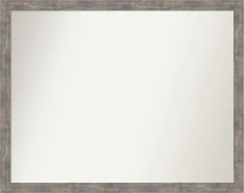Miniatura 234 de Amanti Art Silver Bathroom Mirror for Over Sink, 24x49 Custom Made Marred Pewter Rectangle Vanity Mirror, Oversize Casual Wood Frame, Hangs Estaño