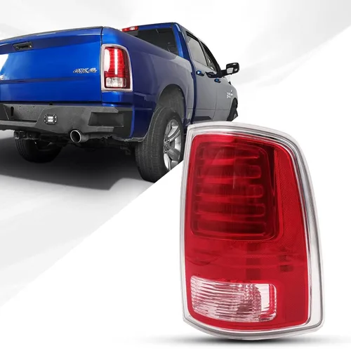 FIONE - PARA Dodge Ram 1500 Ensamble de luces traseras 2013-2018, 2500 y 3500 Luz trasera 2014-2018 Nueva mejora LED Luz trasera con bombillas, Lado