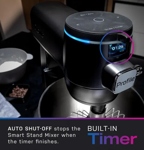 Miniatura 8 de GE Profile - Batidora de pie inteligente, báscula inteligente integrada y tecnología de detección automática, cuenco de acero inoxidable de 7 Negro
