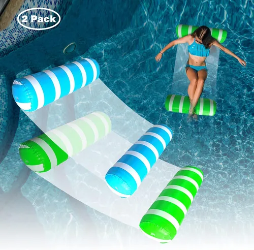 Flotadores inflables para piscina, hamaca de agua de tamaño adulto, balsas de piscina, sillas flotantes, flotadores de piscina multiusos 4 en 1,