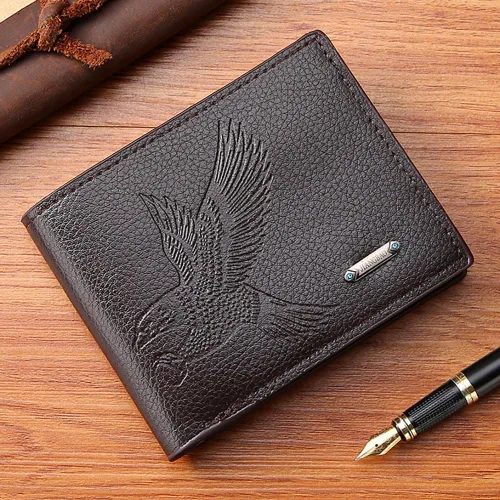 Miniatura 54 de Cartera delgada para hombre con monedero, cartera minimalista con cremallera, carteras plegables para hombre con tarjetero de crédito, cartera