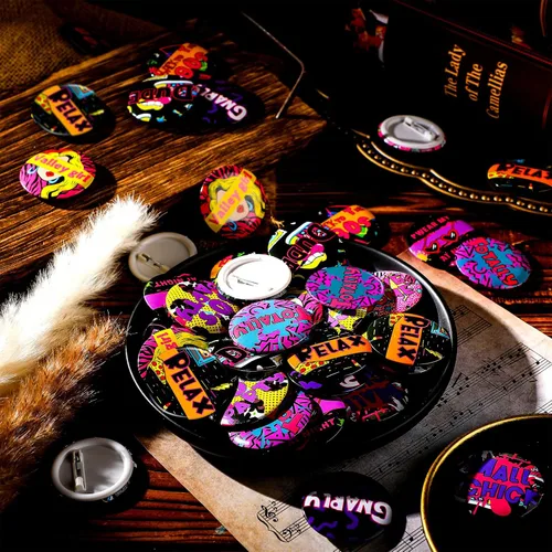 Miniatura 3 de Jutom 48 Pcs 80s Party Favors 80's Buttons Pins Badges for Backpacks 1980's Themed Accessories Lapel Pins for 1980's Themed Party Supplies Clothes