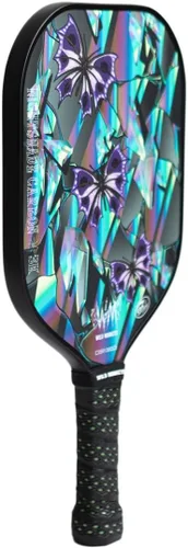Miniatura 2 de Wild Monkeys Nightshade Carbon 3K - Paleta de pickleball ligera de fibra de carbono (7.8 onzas), núcleo de panal de abeja de 0.55 pulgadas, agarre