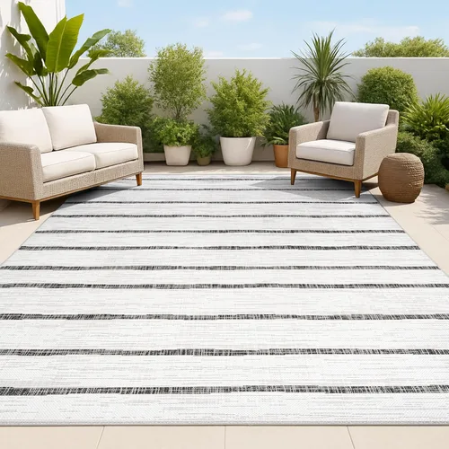 Miniatura 16 de JONATHAN Y SMB125D-210 - Alfombra de pasillo para interiores/exteriores, diseño bereber a rayas, fácil de limpiar, de alto tráfico, apta