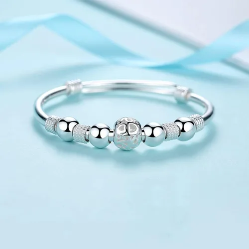 Miniatura 3 de Pulsera giratoria de cuentas de plata de ley 925 para mujer, para ansiedad, descomprimir libremente, herramientas abiertas, inspiraciones