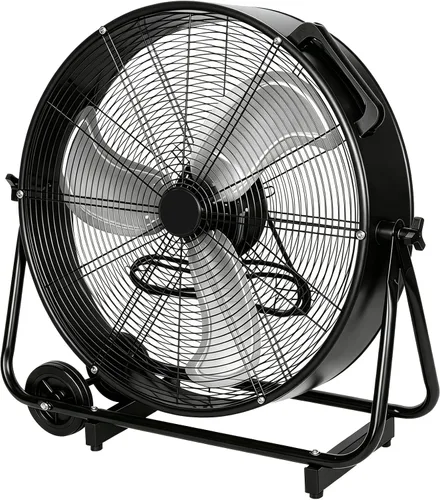 BILT HARD Ventilador de tambor industrial de alta velocidad 8100 CFM de 24 pulgadas, ventilador de taller de metal de inclinación resistente de 3