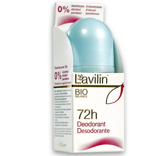LAVILIN Desodorante Roll On para mujeres y hombres, desodorante sin aluminio con hasta 72 horas de protección duradera y control de olores,