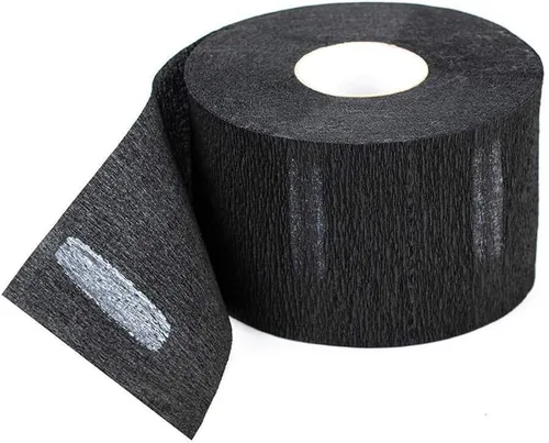 Miniatura 3 de 2 rollos de tiras de papel de cuello negro para peluquería banda para el cuello de peluquería tiras de peinado de papel para peluquería