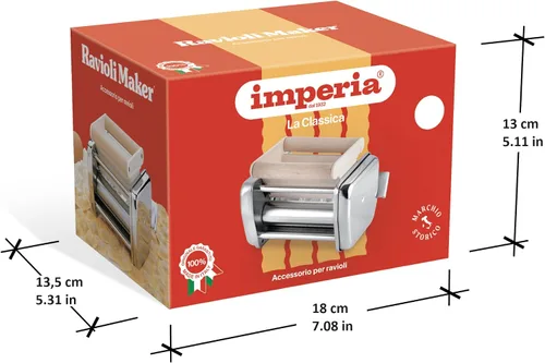 Miniatura 5 de Imperia Raviolimaker3 Classic Line. Accesorio para máquina de pasta para ravioles 1.2x1.2 in. 100% Made in Italy. Accesorio para máquina de pasta