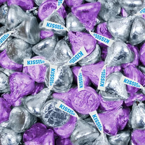 Miniatura 8 de 180 piezas de chocolate con leche Blue & Silver Candy Kisses (1.8 libras)