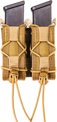 Miniatura 10 de High Speed Gear, bolsa para cargador de pistola doble TACO MOLLE, fabricado en los Estados Unidos. Negro