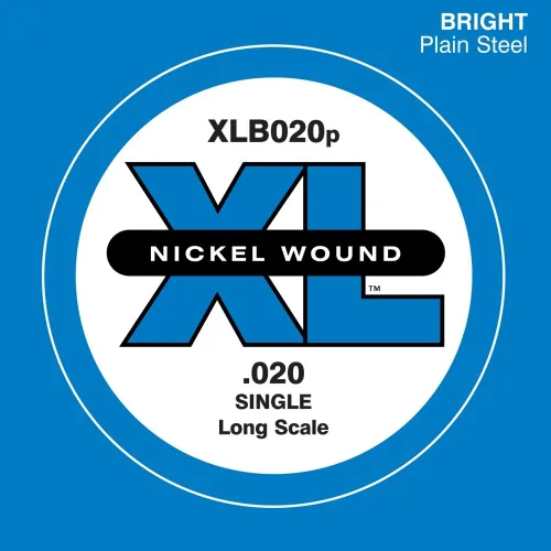 Miniatura 2 de D'Addario XLB020P Guitarra Bajo de Acero Liso Cuerda Simple, Escala Larga, .020