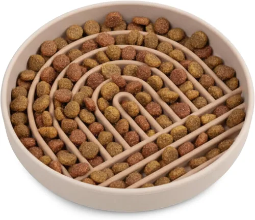 Miniatura 17 de Should We Go? Comedero lento para perros y cachorros, cuenco de silicona para comer lentamente, diseño moderno de alfombrilla para lamer, reduce