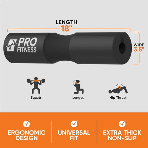 Miniatura 2 de ProFitness Almohadilla de mancuernas de pesas para sentadillas - Soportes para sentadillas, desplantes estancadas y de ejercicio en banco para Rojo