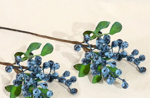 Miniatura 5 de Mistari Flores artificiales California de arándanos sintéticos, tallos de arándanos artificiales para decorar púas de arándanos, frutas, flores