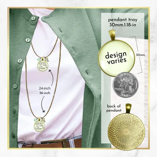Miniatura 15 de Gutsy Goodness Faith He Cares - Collares hechos a mano con mensaje para mujer cristiana