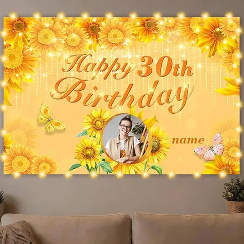 Miniatura 30 de Dicodes Decoraciones de cumpleaños de unicornio personalizadas para niñas, pancarta de cumpleaños de unicornio, decoración de cumpleaños de princesa