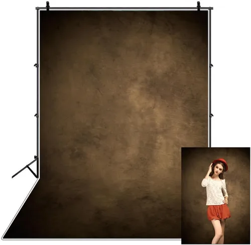 Fondo abstracto con textura de vinilo de 5 x 7 pies, fondo para fotos de personajes, retrato profesional, fotografía, estudio de cabina (marrón