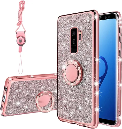 Miniatura 19 de Funda protectora para Note 10 Plus, Galaxy para mujer, con purpurina, cristal, mariposa, corazón, floral, delgada, de TPU para niñas, con soporte
