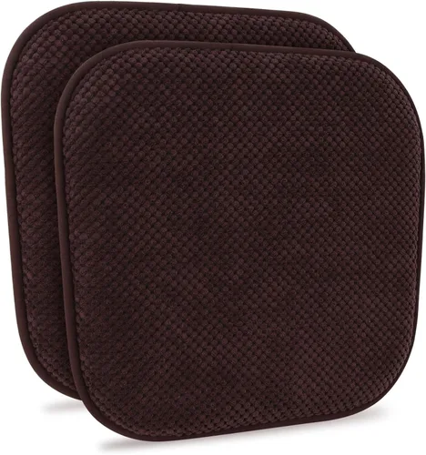Miniatura 18 de Cojines para Sillas de Cocina Vino Rojo Antideslizantes de Espuma para Oficina, Cojines para Asientos Lavables, Almohadillas Gruesas y Suaves, Rojo