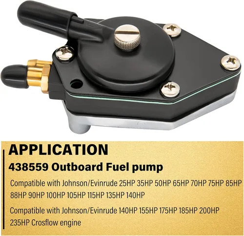 Miniatura 2 de 438559 Bomba de combustible para fueraborda Johnson Evinrude 25 35 50 65 70 75 85 88 90 100 105 115 135 140 HP Reemplaza 385784 0438559 433390