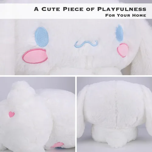 Miniatura 4 de Juju - Peluche Kawaii blanco (20 pulgadas), lindos animales de peluche kawaii, peluches grandes de peluche, peluches grandes, lindos peluches