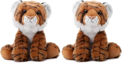 Miniatura 12 de The Petting Zoo Peluche de tigre, regalos para niños, animales salvajes del zoológico Onez, juguete de peluche de tigre de 9 pulgadas